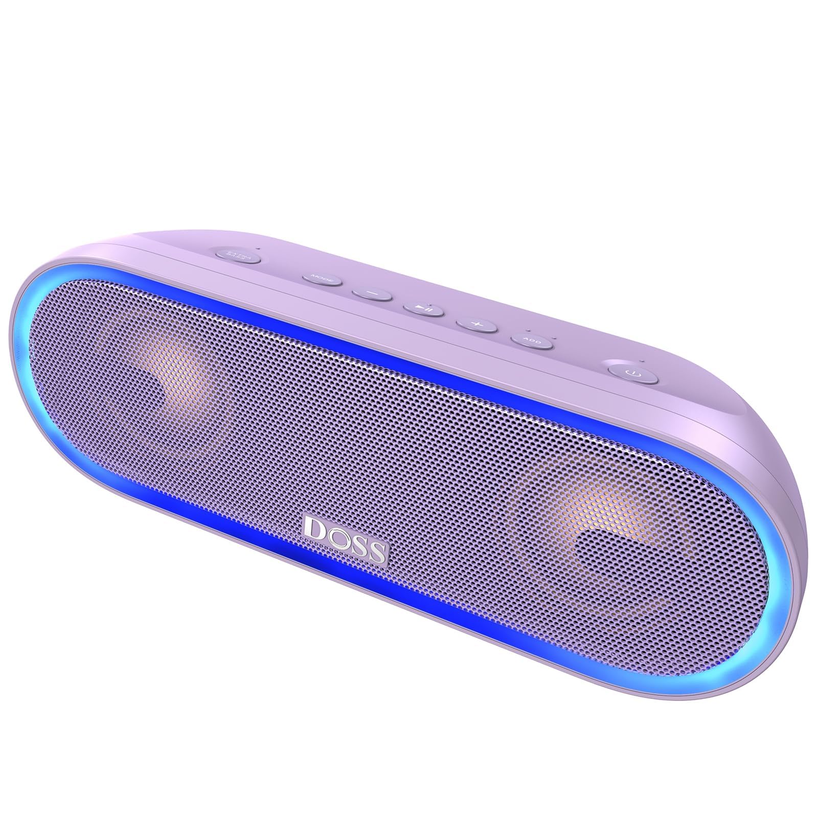 DOSS SoundBox Pro+ P300 Bluetooth スピーカー 40W 重低音 IPX6防水 ワイヤレス ポータブル 小型 スピーカー イルミネーション機能搭載 20時間連続再生 2台ペアリング Aux/TFカード対応 スマホ お風呂 車適