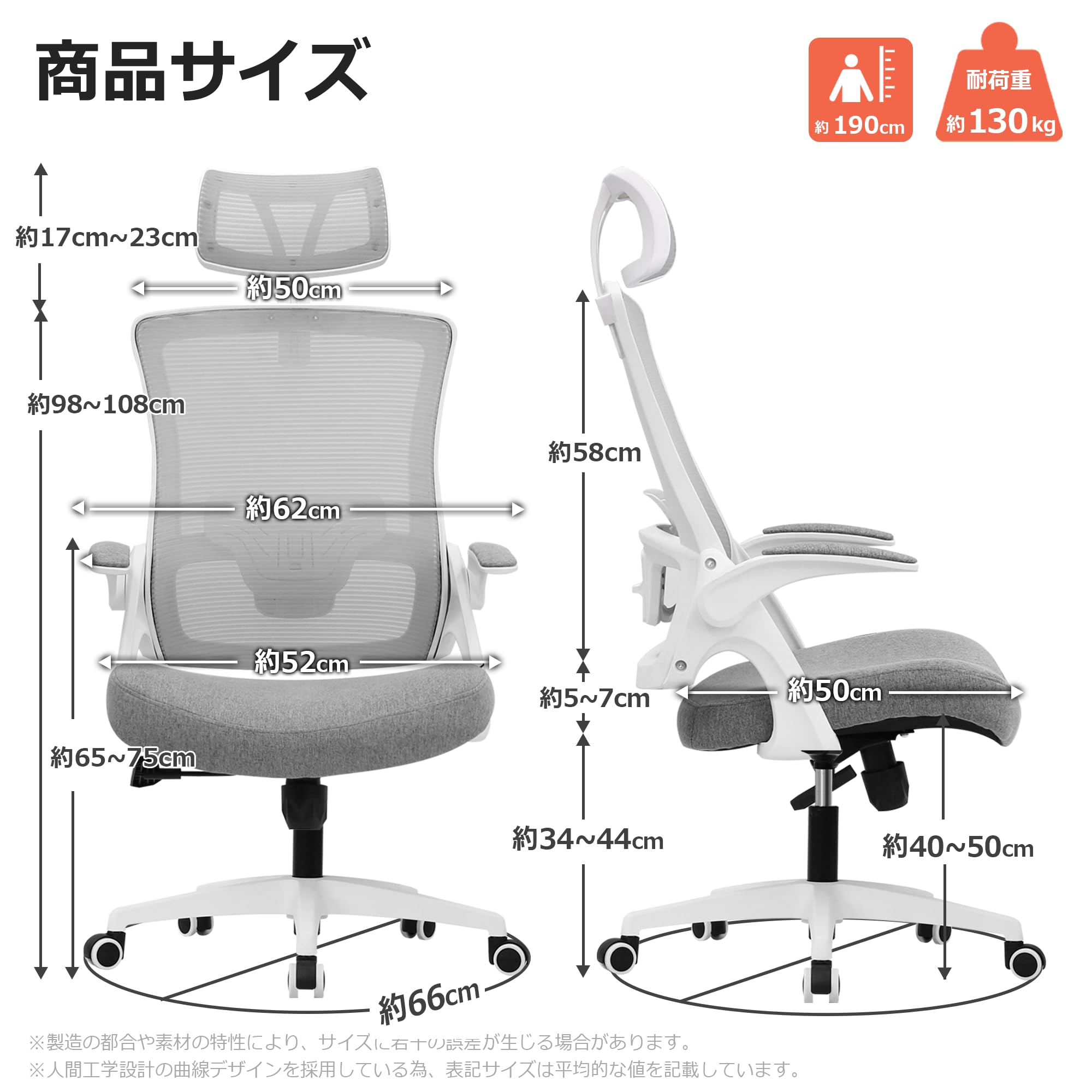 【3Dで支える2重メッシュ】NEOCHAIR オフィスチェア デスクチェア メッシュ 通気性 ヘッドレスト付き 体圧分散 低反発座面 キャスター 跳ね上げ式 テレワーク 在宅ワーク DBS-H [2]