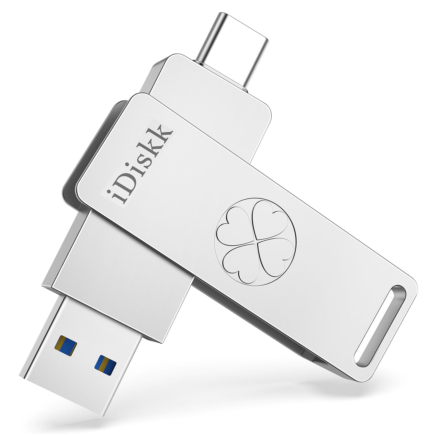 ・【幅広い交換性： 先端的なUSB-A 3.2＋Type-C搭載】 外付けUSBメモリはUSB-A3.2とType-Cの接続コネクタを搭載され、 専用APPが必要なし、USBポートとType-CポートのデバイスにこのUSBスティックを挿しだけ、データを保存や転送したり、デバイスに同期できます。OTG対応のAndroidスマートフォンやタブレットから、ラップトップやPCやMacコンピューターにデータを簡単に移動できます。デバイスにUSB 3.0やUSB 2.0と下位互換性があり、ストレージの拡張や外付けUSBメモリとして簡単に使えできます。USB CのiPad、Macbook、タブレットPC、Andorid スマートフォン（携帯電話）など / USBのWindows PC、ノートパソコンなどのデバイスに対応できます。サポートのソフトバージョン：Microsoft Windows 11/10/ 8.1/7、Vista、XP、Mac OS 10.3以降、Linuxカーネル2.5以上のバージョン。・【超高速度データ転送】 先端的なUSB3.2とUSB Cを採用され外部USBメモリは、内蔵のインテリジェントなチープと組み合わせて、データの転送スピードはUSB2.0の10倍以上になり、大量のデータをコピーや転送する場合に、スピードが超高速ため、効率が大幅にアップします。フラッシュドライブの読取り速度は最大500MB/s、書き込みスピードは330MB/s-450MB/sです。「ご注意：　本測定の速度のデータは、使用する機器により異なる場合があります」・【スマホの容量不足の対策】 スマホ用大容量外付けフラッシュディスクは、スマホの写真や動画が多すぎて、容量不足の場合に、この外部USBメモリでスマートフォンのストレージをすぐ拡張でき、スマホを容量不足から徹底的解放させます。ご注意：　本製品をご購入する前、まず持っているType-CスマホがOTGに対応していることをご確認してください。OTG機能がないType-Cスマホは使用できない可能性があります。・【優れる品質】高級感高い亜鉛合金で製造されType-C外付けメモリは、頑丈で耐振動・耐衝撃・耐久性が抜群です。スマートフォン用外付けメモリは最新の最新のインテリジェントチップを採用し、データ転送のスピード、データの保護性にも大幅に向上させます。また、360度回転式とミニ設計サイズで、持ち運びに非常に便利です。・【12ヶ月の保証期間＆パッケージ内容】パッケージ内容：　USBメモリ本体 x 1個、カスタマサービスカード x 1個。12ヶ月の保証期間、注文番号は保証の証明として使用できます。ご注意：　メモリの容量について、実際に使用可能な容量は約92％で、ソフトやその他の機能によって少量のストレージスペースが使用されます。