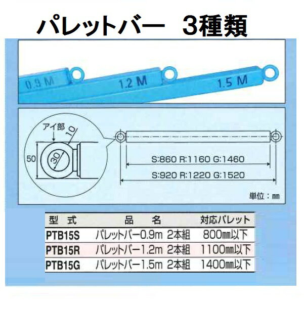 スリーエッチ　パレットパー長さ1.4m　50mm角2本入り