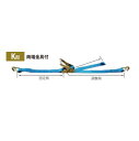 TESAC ラッシングベルト幅50mm ラチェットバックル式 両端アイナローフック仕様(4)