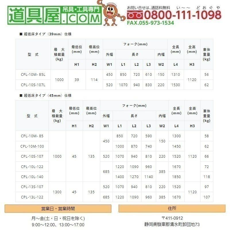 をくだ屋技研　超低床45mm　キャッチパレットトラック　CPL10M100