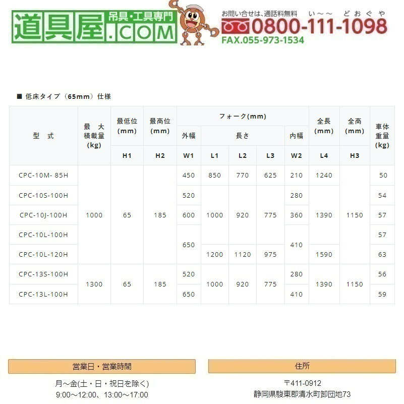 をくだ屋技研　プレミアム低床65mm　キャッチパレットトラック　CPC15L122H