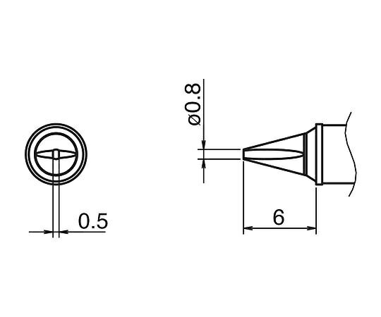 【ポイント5倍】アズワン IHはんだごて用こて先 T31-01WD08 (3-9231-15) 《研究・実験用機器》