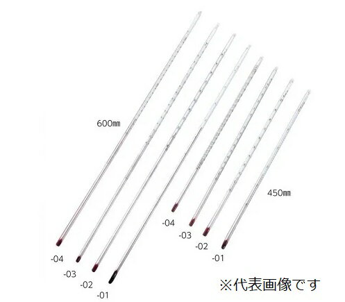 アズワン 足長赤液棒状温度計 50℃ 450mm 3-5577-01 《計測・測定・検査》