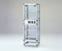 【直送品】 アズワン PETデシケーター 574×524×1770mm 強化プラスチック棚板 SP-SPTFN (1-6003-11) 《実験設備・保管》 【大...