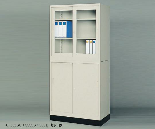 【ポイント10倍】【直送品】 アズワン スチール保管庫 G-335SG ガラス戸 1-9250-01 《実験設備・保管》..