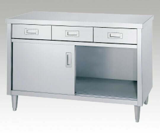 【直送品】 アズワン ステンレス作業台(SUS430・引出付) ED-6045 (3-4023-01) 《実験設備・保管》 【特..