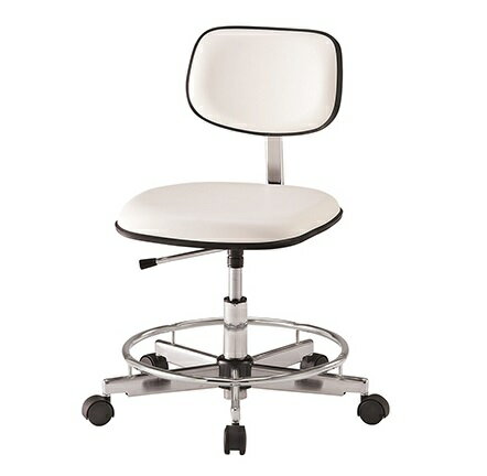 【ポイント5倍】【直送品】 アズワン カラフルスタンダードチェア ホワイト リング付き LSN-WR (2-665-..