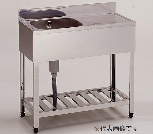 【直送品】 アズワン 流し台(1槽水切りシンク・左水槽) KPM1-750L (2-9895-01) 《実験設備・保管》 【..