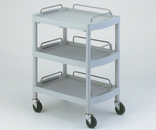 【ポイント10倍】【直送品】 アズワン プラスチックワゴン 560×385×820mm 棚3段 Y101B (1-8544-13) 《..