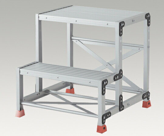 【ポイント10倍】【直送品】 アズワン 踏台 (アルミ合金製) 2段 TSF-256 (1-9523-02) 《実験設備・保管》