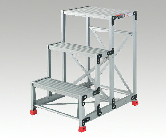 【ポイント10倍】【直送品】 アズワン 踏台 (アルミ合金製) 3段 TSF-369 (1-9523-03) 《実験設備・保管》