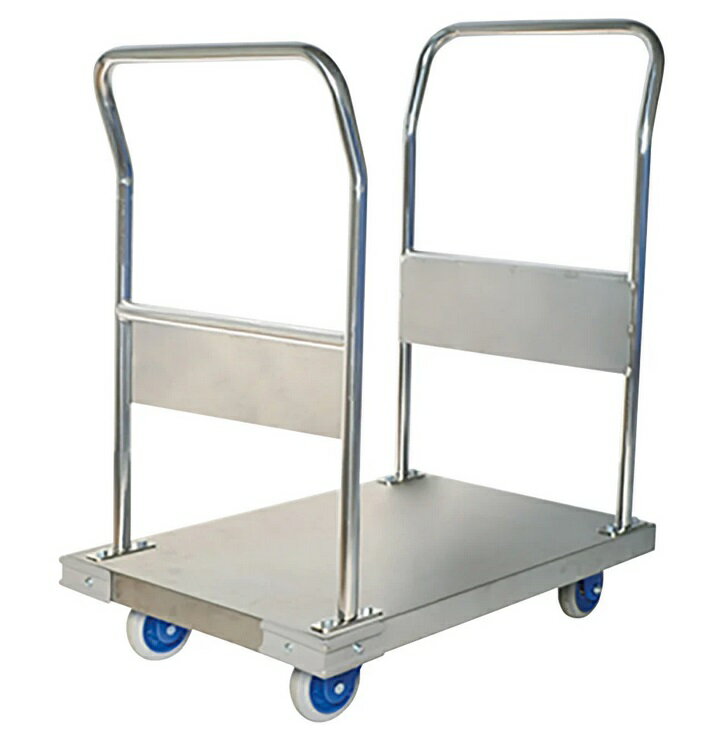 【直送品】 アズワン 静音ステンレス台車 両ハンドル 積載荷重150kg SUS-103GS (3-4799-03) 《実験設備..