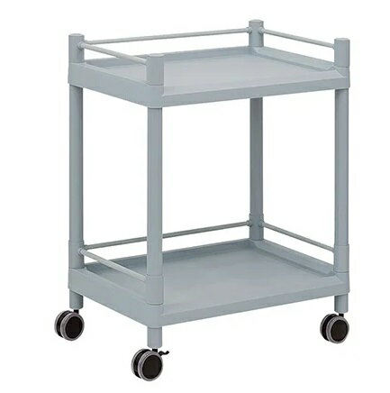 【直送品】 アズワン モバイルストレージカート(ガード枠付)2段 645×444×830 MSO21E (3-6496-01) 《実..