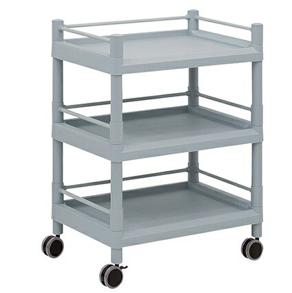【直送品】 アズワン モバイルストレージカート(ガード枠付)3段 645×444×855 MSO21F (3-6496-02) 《実..