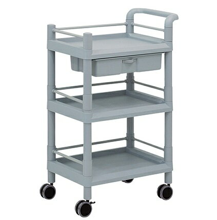 【ポイント5倍】アズワン モバイルストレージカート 3段 598×370×905mm(引出し・ガード枠・ハンドル付)..