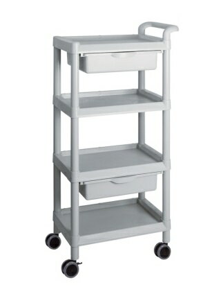 【ポイント5倍】【直送品】 アズワン モバイルイージーカート(トールタイプ/レギュラー31)4段 グレー M..