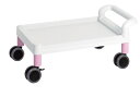 【ポイント10倍】アズワン モバイルイージーカート(トールタイプ/レギュラー31)1段 ピンク ME31M (3-6642-11) 《実験設備・保管》