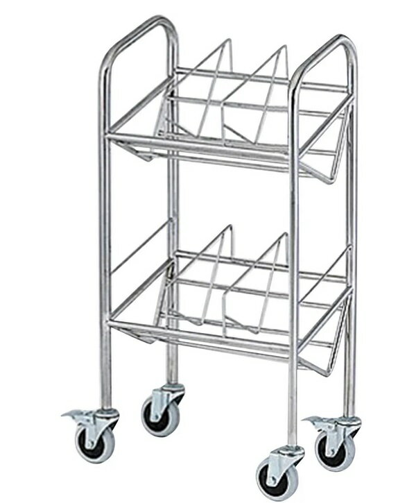 【ポイント5倍】【直送品】 アズワン カルテワゴン(パイプタイプ) 540×310×1010mm 30P (8-7484-01) 《実験設備・保管》 【大型】