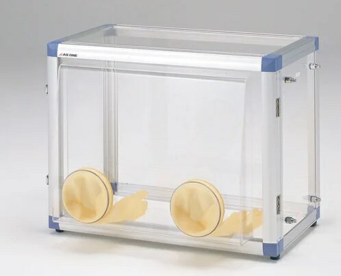 【直送品】 アズワン グローブボックス 傾斜扉PC(コンセント付き) 1-9034-04 《実験設備・保管》 【大..