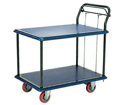 【直送品】 アズワン ハンドブレーキ付き二段式ワゴン台車 914×610×990mm NS304HB (3-9347-02) 《実験..