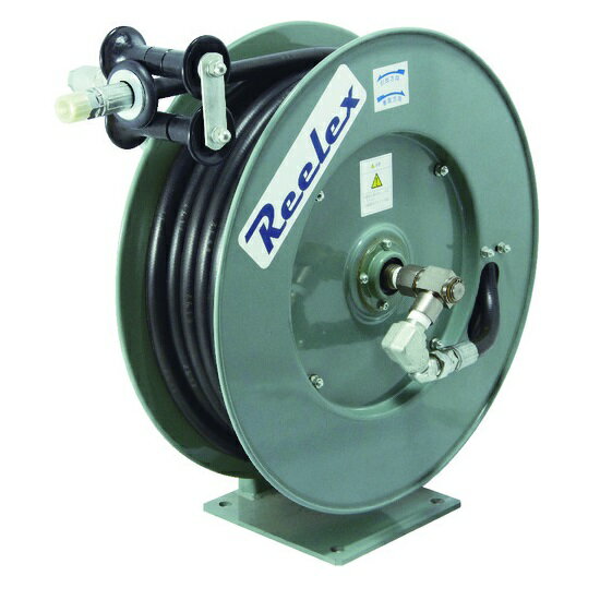 【直送品】 中発販売 Reelex 高圧グリス用ホースリール 21MPa 内径6.3mm×15m ORP-615F210 【大型】