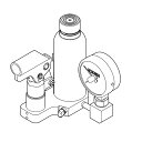 【ポイント5倍】【直送品】 今野製作所 (イーグル) 圧力計付ダルマジャッキ D-030-PGH 置針式