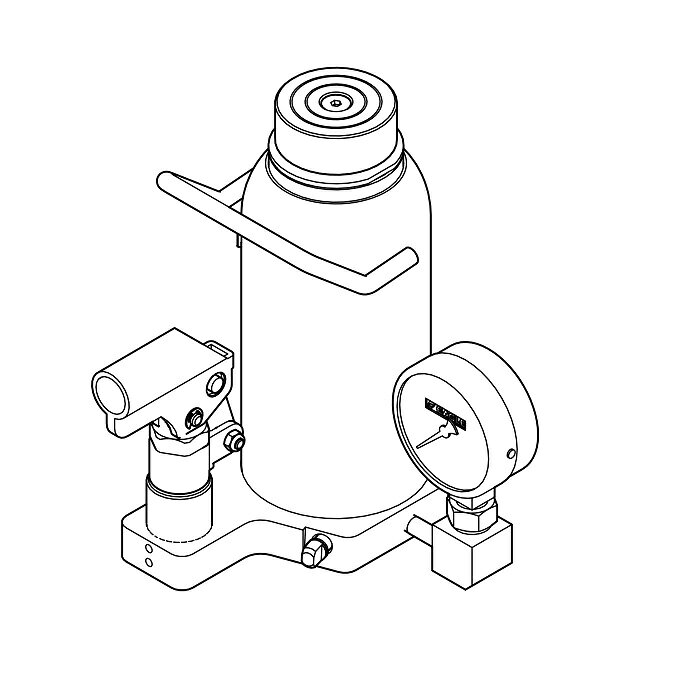 Rakuten - 【ポイント10倍】【直送品】 今野製作所 (イーグル) 圧力計付ダルマジャッキ D-160C-PG メッキ仕様 【受注生産】