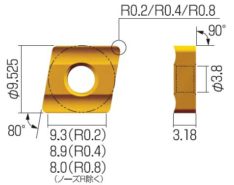 富士元工業 チップ (12個入り) C32GUR-0.2R NK3030