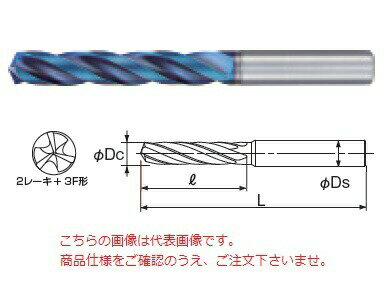 不二越 (ナチ) 超硬ドリル AQDEX3FR1060 (アクアドリル EX 3フルートレギュラ)