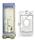 【ポイント10倍】【直送品】 ハマネツ 仮設トイレ (簡易水洗) TU-iXFW (1523200) 《洋式タイプ》 【受注生産】 【大型】
