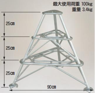 【直送品】 ハラックス フミラック アルミ製 段付踏台 FL-75-3 【大型】 1