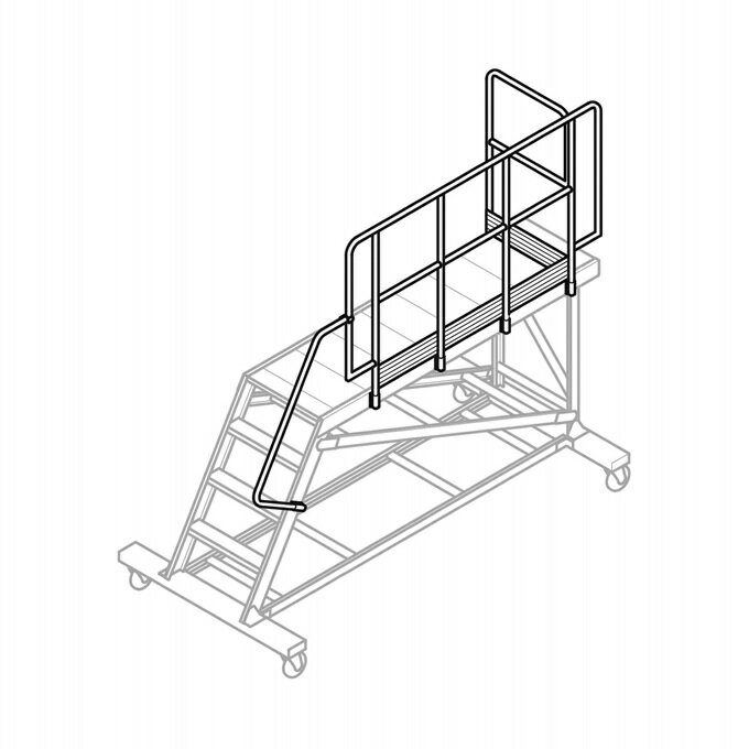 【直送品】 長谷川工業 ハセガワ 片側開口用手すり(S) WB-TKS (10363) 《オプション》
