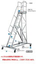 【ポイント5倍】【直送品】 長谷川工業 ハセガワ 組立式作業台 ライトステップ DA-300A110 (17187) 1100手すり付 【大型】