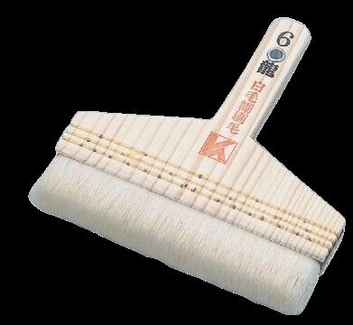 【ポイント10倍】【直送品】 KLASS(極東産機) 白羊毛糊刷毛(江戸型 6寸) 42-4071