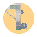 【ポイント5倍】【直送品】 ナカオ (NAKAO) 背面キャスター CRG G型用 《作業台オプション》 【大型】