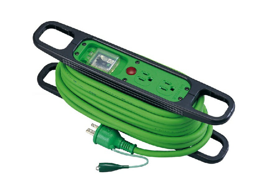 日動工業 ハンドリール HR-EB102-G 10m ELB付 《延長コード》(4)