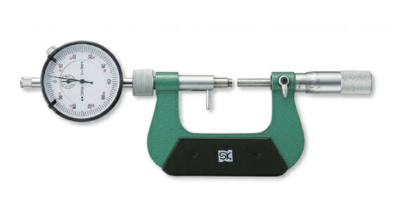 【ポイント10倍】新潟精機 ダイヤルゲージ付マイクロメータ MC204-25DG (151490)