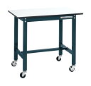 【直送品】 サカエ 軽量作業台SELタイプ(移動式・直進安定金具無し) SEL-0975PUR (040073) 【大型】