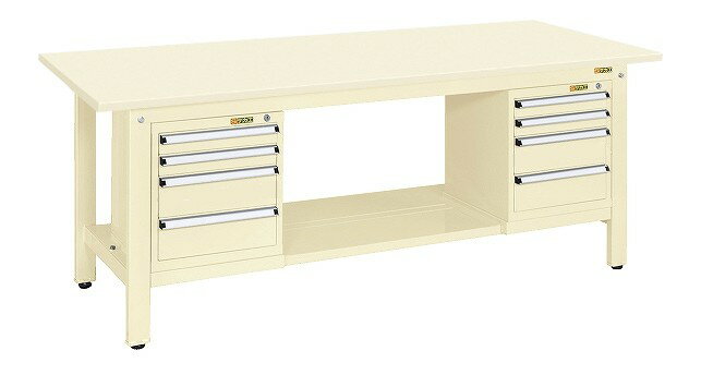 【ポイント10倍】【直送品】 サカエ 軽量作業台KKタイプ(スモールキャビネット付) KK-69SSL42I (041593) 【大型】(4)