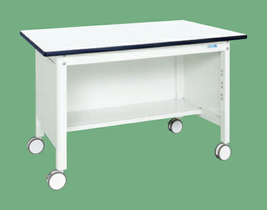 【ポイント5倍】【直送品】 サカエ 中量作業台(扇形支柱・移動式・三方パネル) KF-49PRDW (035043) 【大型】