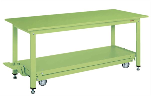 【直送品】 サカエ 中量作業台KTタイプ(ペダル昇降移動式) KT-189S (035284) 【大型】