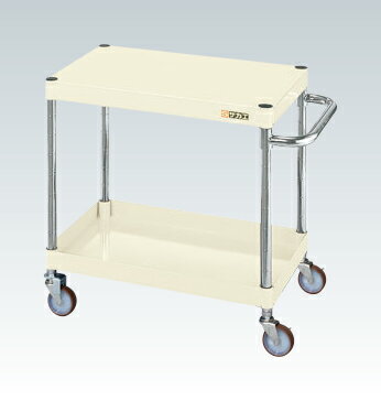 【直送品】 サカエ CSパールワゴン(軽量タイプ・直進安定金具付) CSP-7562LYNUI (320661) 【大型】(4)