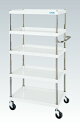 【ポイント10倍】【直送品】 サカエ CSパールワゴン(中量タイプ・直進安定金具付) CSP-75155YSEW (323629) 【大型】(4)