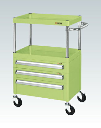 【ポイント5倍】【直送品】 サカエ CSパールワゴン(中量タイプ・引出し付) CSP-6082A2C (324481) 【大型】