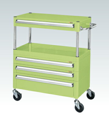 【直送品】 サカエ CSパールワゴン(中量タイプ・引出し付) CSP-6081A3CSE (324507) 【大型】