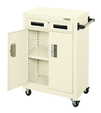 【ポイント5倍】【直送品】 サカエ パネルワゴン(天板フラット・引出し・扉付) PMW-7AI (020736) 【大型】