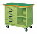 【直送品】 サカエ 移動作業車(6段引出し・ロッカー・パネル付) SKR-310P (021709) 【大型】(4)