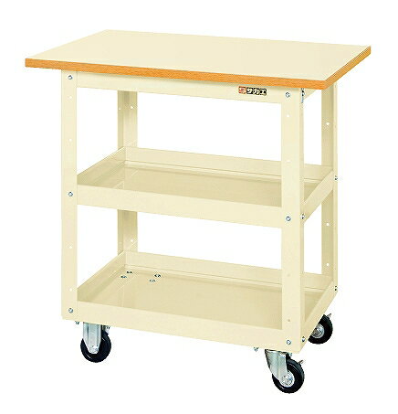 【直送品】 サカエ ニューCSスーパーワゴン(ゴム車・天板付) CSWA-607TI (028041) 【大型】